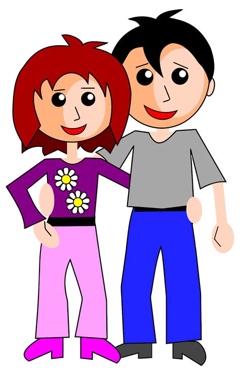Happy Cartoon Couple Clip Art Image Clipsafari