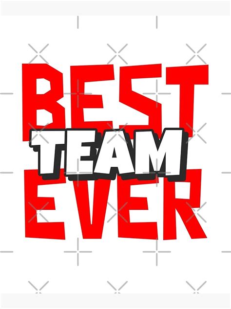 best team ever design red and white team colors poster for sale by daily bread redbubble