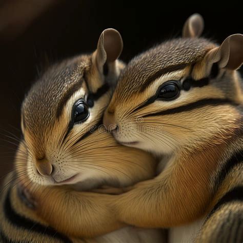 Valentines Day Cuddling Animals Chipmunk Couple1 Generative Ai