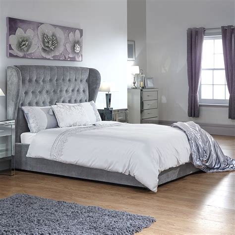 Dakota Double Ottoman Bed Fabric Grey 5 X 7ft Buy Online At Qd Stores