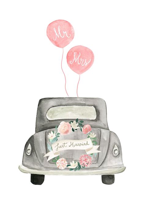 Vintage Wedding Car Free Wedding Congratulations Card Artofit