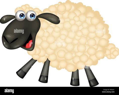 Smiling Sheep Cartoon Stock Vector Image And Art Alamy