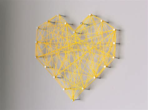 Diy Threaded Heart Wall Art Handmade Charlotte