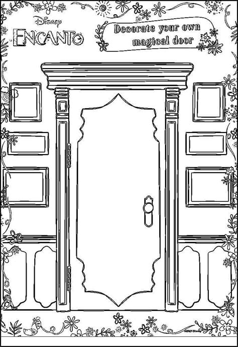 Magical Door Encanto Coloring Page In 2022 Coloring Pages Summer