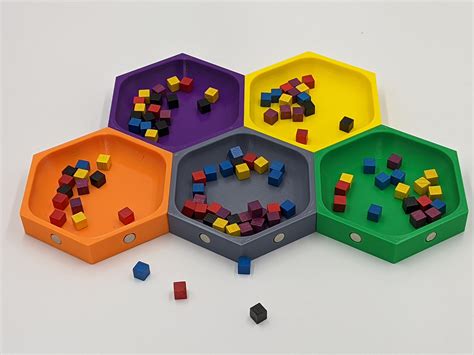 Hexagon Board Game Trays Etsy