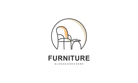 Modern Furniture Logo Design With Abstract Line Concept 21641155 Vector
