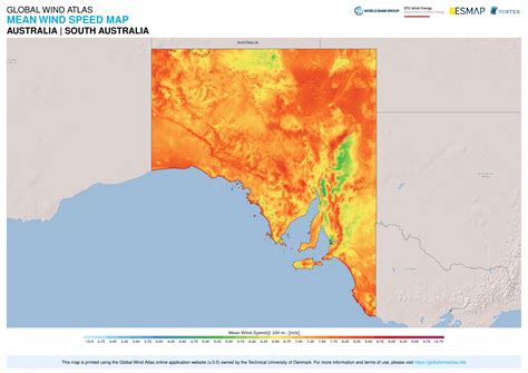 South Australia Mean Wind Speed Australia Map World Map Wind Diagram