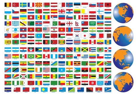 204 Flags Of The World Stock Vector Illustration Of Brazil 7578705