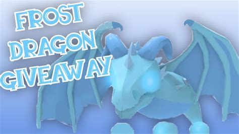 Today, in this video i will be showing you how to get a frost dragon for free in roblox adopt me! FROST DRAGON GIVEAWAY ADOPT ME Roblox - YouTube