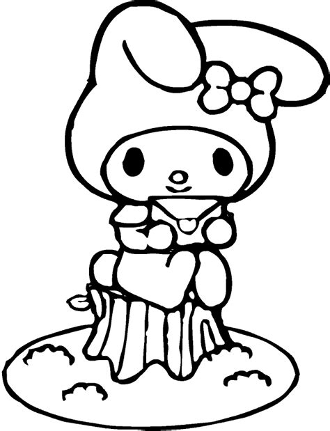 My Melody Printable Coloring Pages
