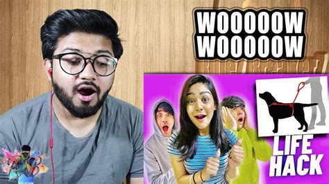 Trying Life Hacks With My Brother And Sister Part Pata Nahi Rimorav Vlogs Reaction Youtube