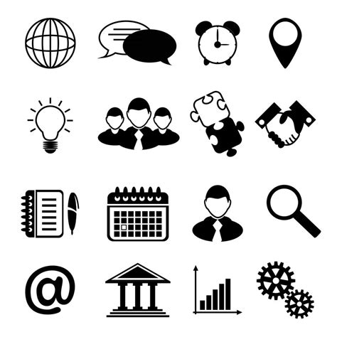 Business Icons Black 438108 Vector Art At Vecteezy