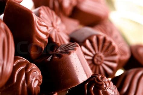 Macro Image Of Chocolate Sweets Stock Photo Colourbox