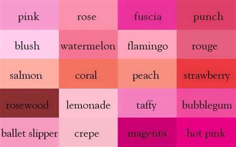Pin By April Z On Colors Color Color Names Pink Color