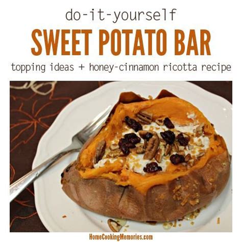 Diy Baked Sweet Potato Bar Recipe Sweet Potato Toppings Baked