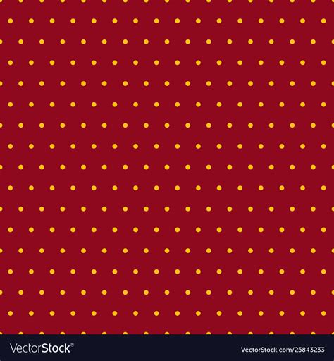 Yellow Polka Dots On Red Background Royalty Free Vector