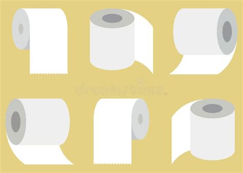 Set Of Toilet Papers Vector Illustration Stock Vector Illustration Of