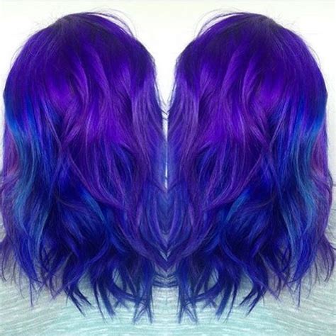 Mermaid Blue And Violet Hair RedBloom Salon Violet Hair Blue Hair Creative Colour Mermaid