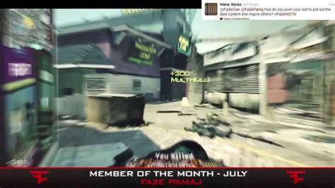 Faze Pamajs Member Of The Month Interview July 2013 Youtube