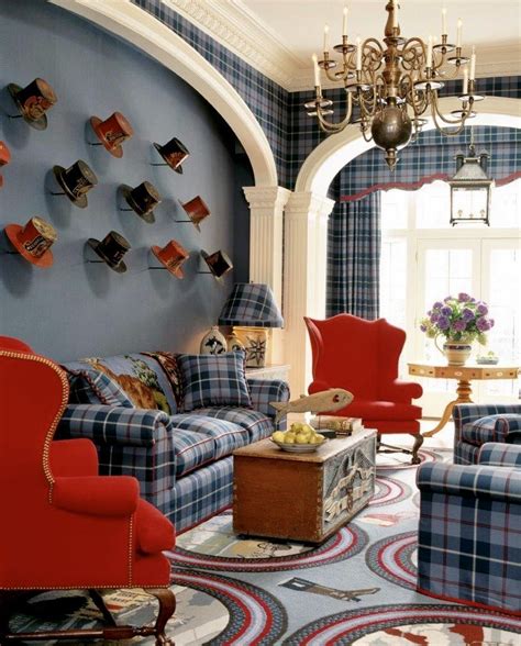 Americana Style Living Room Interiors By Color