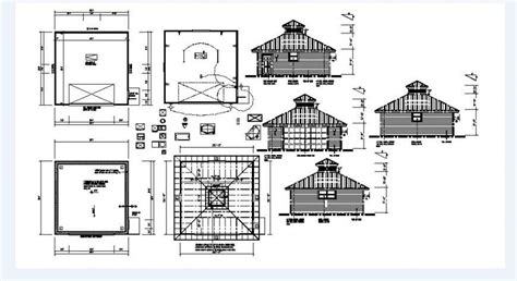 Roof House All Side Elevations And Plan Cad Drawing Details Dwg File My Xxx Hot Girl