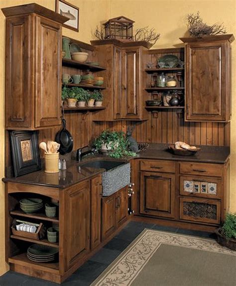 32 Stunning Rustic Kitchen Cabinets Ideas Rustic Kitchen Cabinets