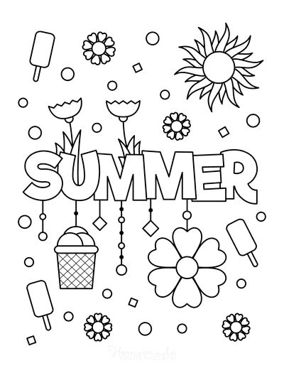 coloring pages  kids summer pic cafe