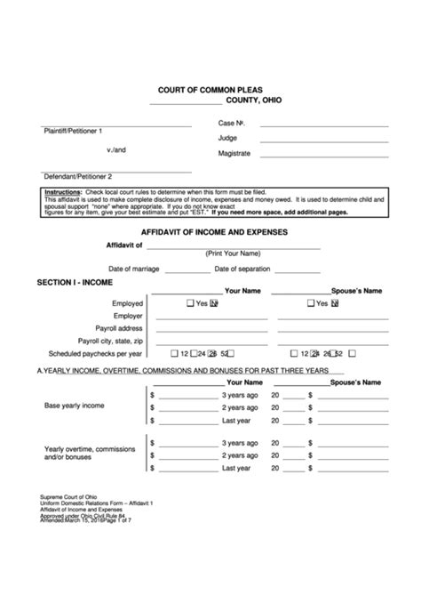 Franklin County Ohio Court Of Common Pleas Forms