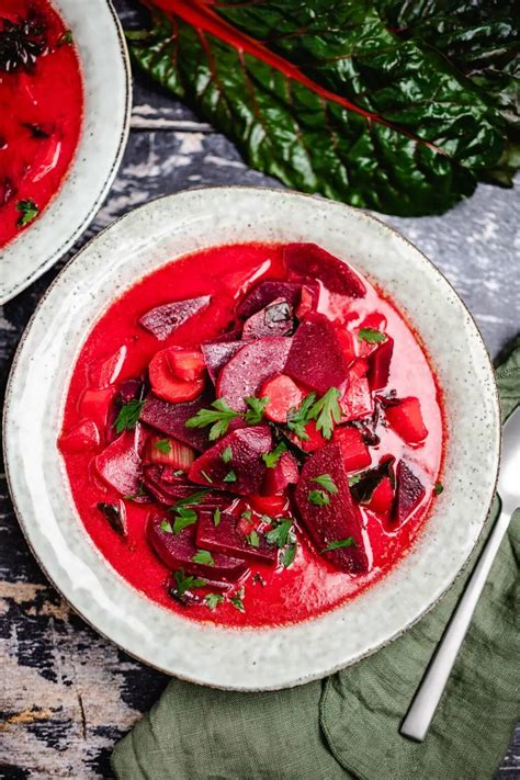 Polnische Rote - Beete Suppe Botwinka VEGANE VIBES