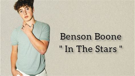 Benson Boone In The Stars Lyrics Youtube