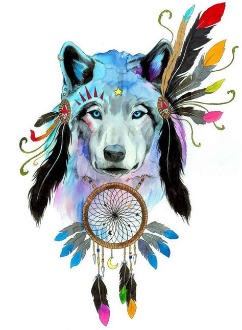 Spirit Wolf Signed Art Print Art In 2019 Small Wolf Tattoo Wolf
