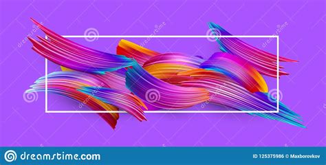 Lilac Background With Colorful Watercolor Brush Strokes Stock Vector