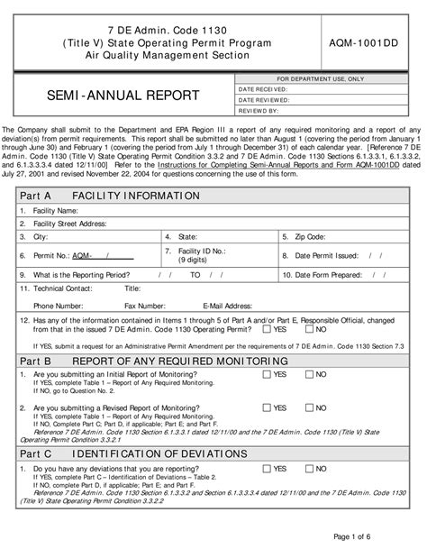 Dole Semi Annual Report Form