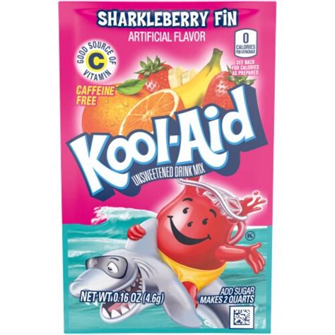 Kool Aid Sharkleberry Fin Unsweetened Drink Mix Packet 016 Oz Marianos