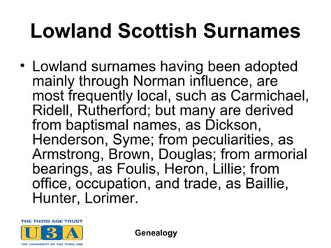 Uk Surnames And Their Origins