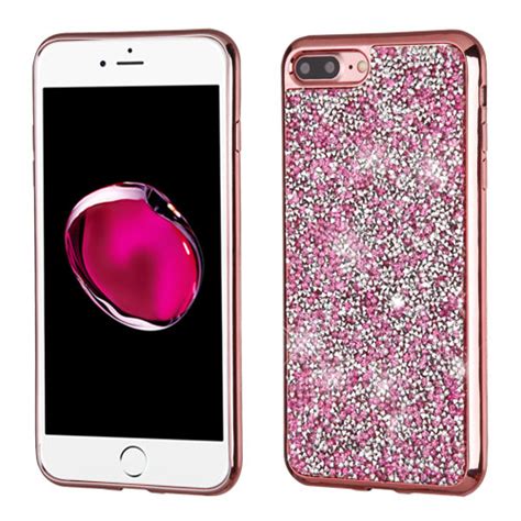 Rose Gold Mini Crystals Rhinestones Desire Candy Skin Cover With