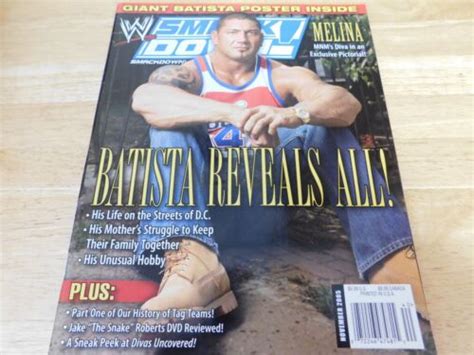 Wwe Smackdown Batista Reveals All Nov 2005 Wrestling Magazine Vintage