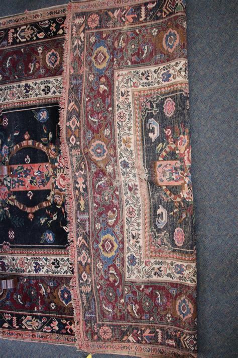 Lot Antique Persian Karabagh Region Hand Knotted Wool Long Rug