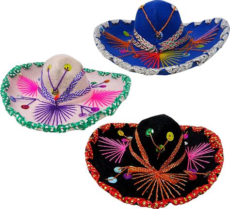Authentic Mini Sombrero Hats Small Mexican Hat Tabletop Party
