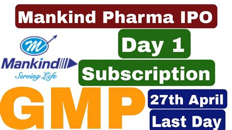 Mankind Pharma Ipo Day 1 Subscription And Current Latest Gmp Update Youtube