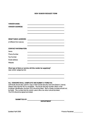 Vendor contact information contact name: Vendor Request Form - Fill Online, Printable, Fillable ...