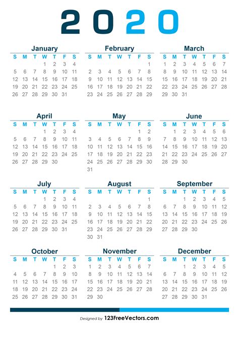 Free Calendar 2020