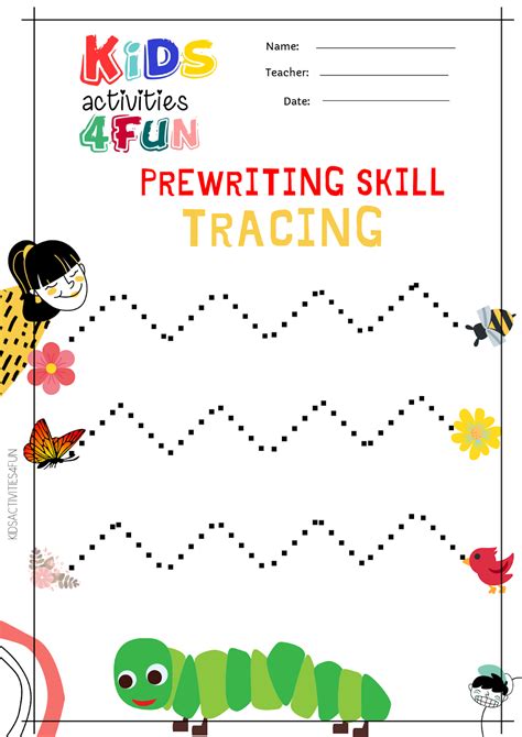 1st Step Of Simple Tracing Worksheet For Home School And Preschool Kids