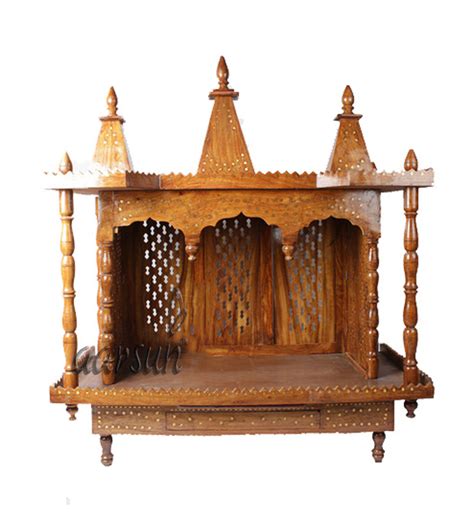Wooden Temple For Home In Fine Quality Mndr 0173