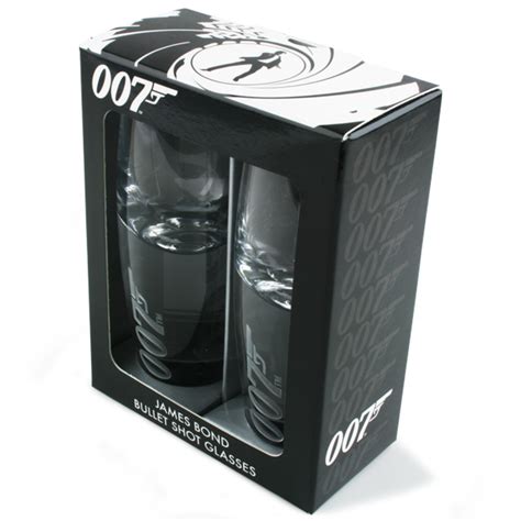 James Bond 007 Bullet Shot Glasses 2 8oz 80ml Drinkstuff
