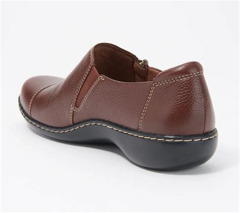 Clarks Collection Leather Slip On Shoes Ashland Palm