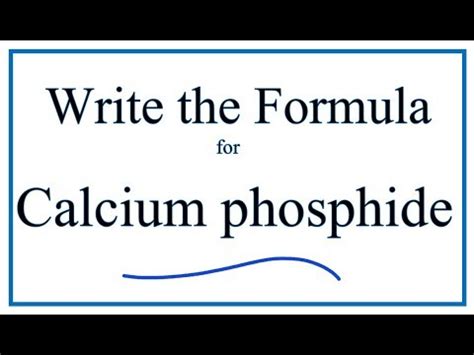 For example, its melting point , 0 °c (32 °f), and boiling point , 100 °c (212 °f), are much higher than would be expected by comparison with analogous compounds , such as hydrogen sulfide and ammonia. How to Write the Formula for Calcium phosphide - YouTube