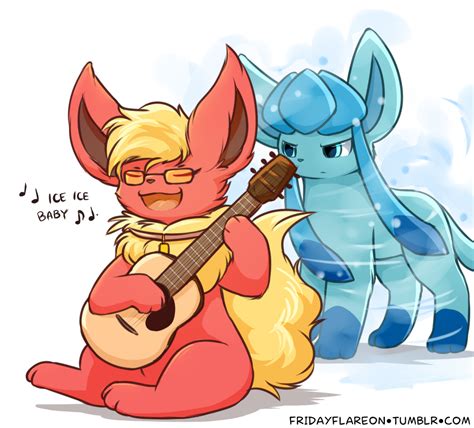 Flareon Glaceon Scruffball Said Plucks At A Guitar Whispers
