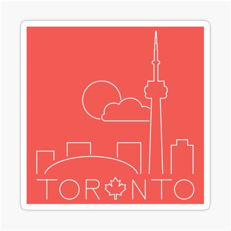 Toronto Skyline Sticker For Sale By Holyoats Redbubble