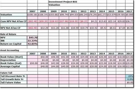 3 Investment Templates Excel Excel Xlts